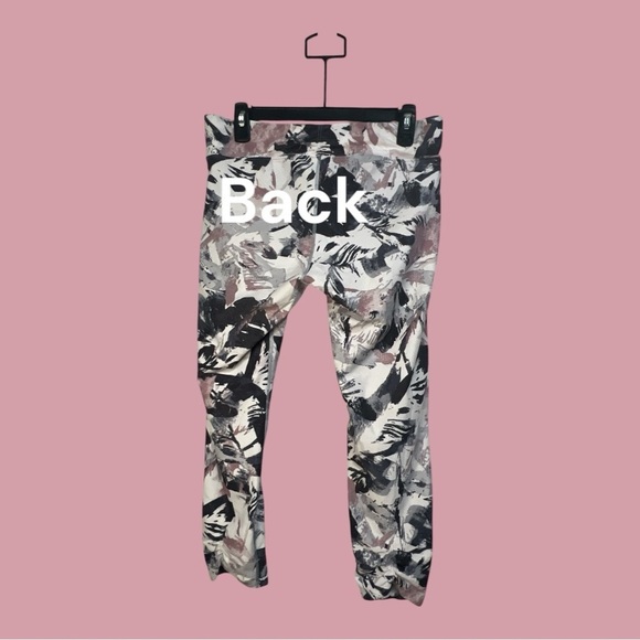 Calvin Klein Performance Leggings Abstract Print White Rose Gray Black Size XL - Picture 2 of 6